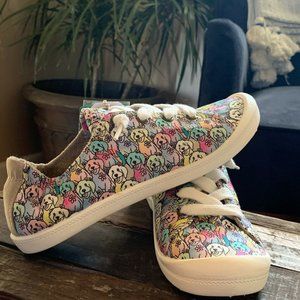 Bob’s Skechers Dog Memory Foam Vegan Shoes 7 New Aloha Doodle shoe